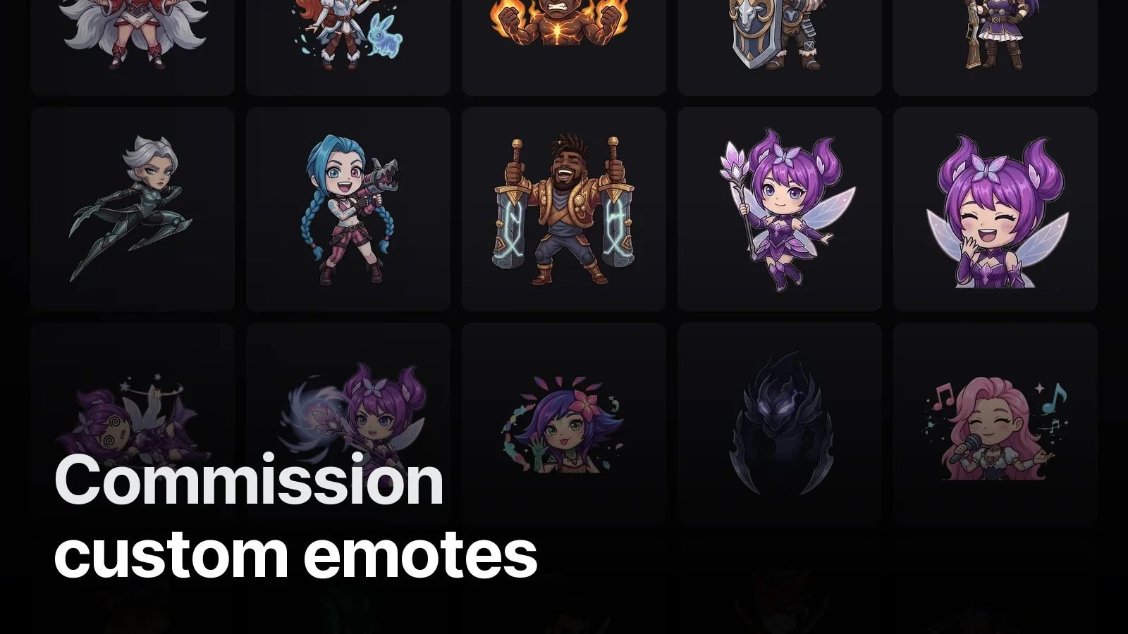 Chibi League of Legends champion emotes drawn for NewChampionX