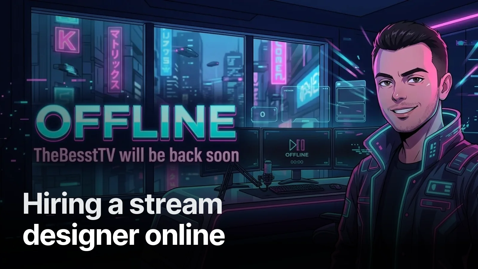TheBesstTV neon-city offline screen