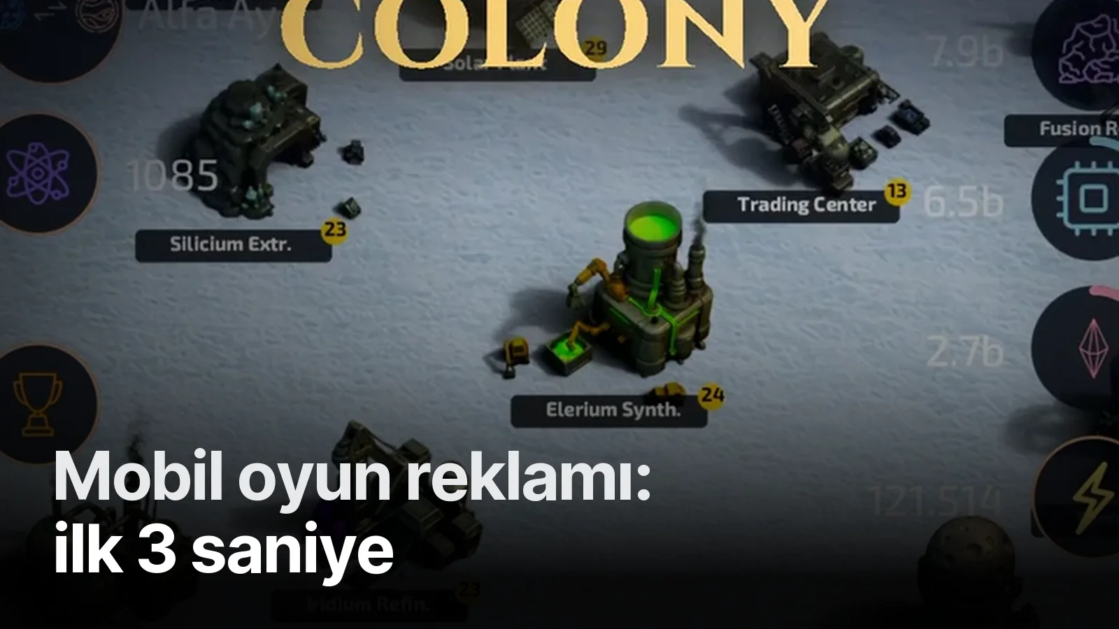 Per Regna Büyüme videosunun açılışı: karanlıkta tek bir parlayan gezegen