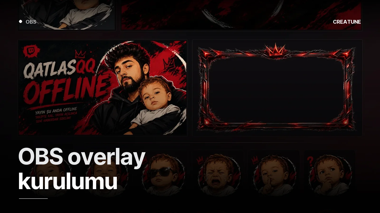 QatlasQQ için grunge kırmızı Kick overlay seti
