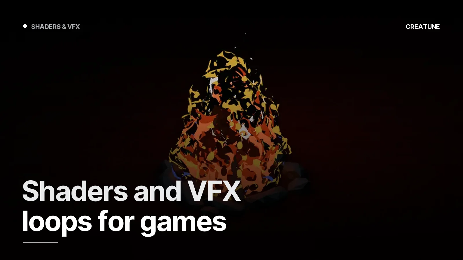 Cartoon fire — a stylised flame loop made with displacement and shaders