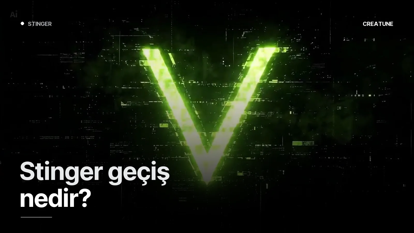 Twitch ve Kick için logo animasyonlu stinger geçiş