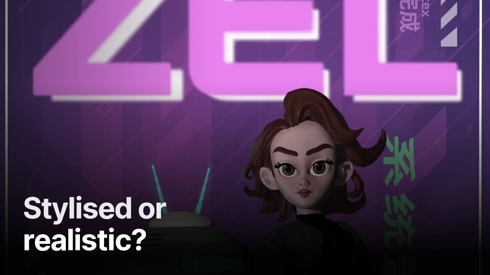 Protocol Zel — stylised 3D character key art