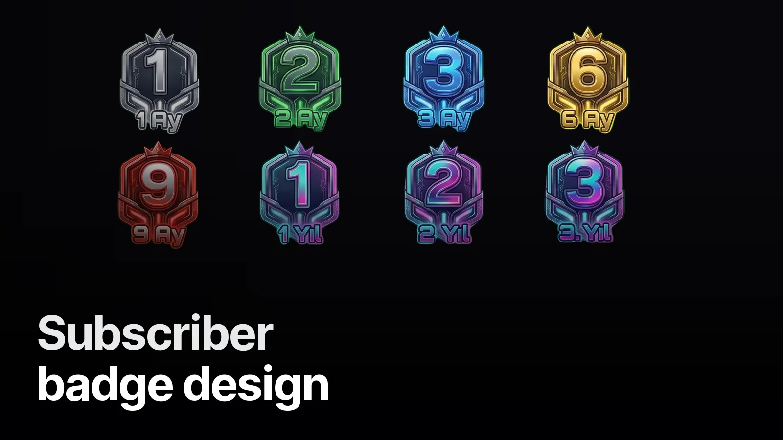 Eight-tier subscriber badge set for TheBesstTV