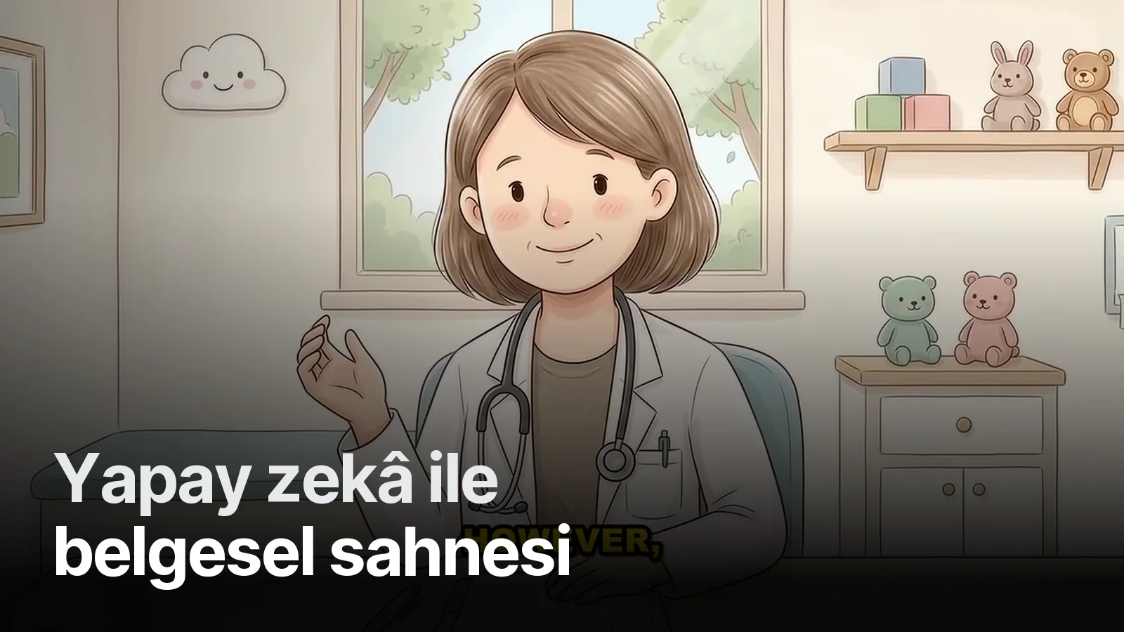 Yapay zekâ ile üretilmiş suluboya tarzı ebeveynlik sahnesi