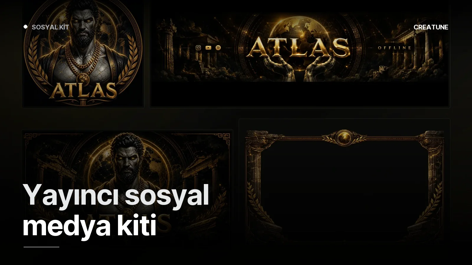Atlas için antik heykel estetiğiyle kurulan kanal kimliği