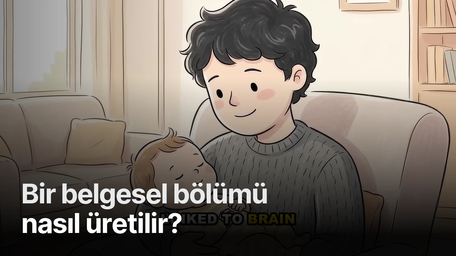 Ebeveynlik kanalı bölümünden suluboya illüstrasyon sahne