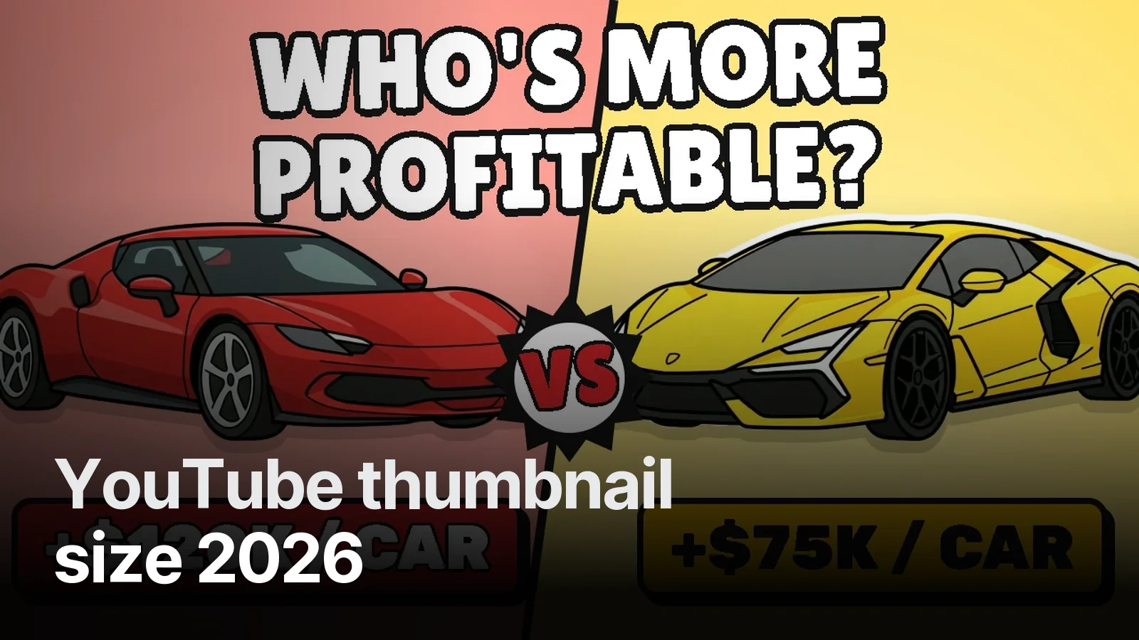 Three-thumbnail set made for the Ferrari vs Lamborghini documentary