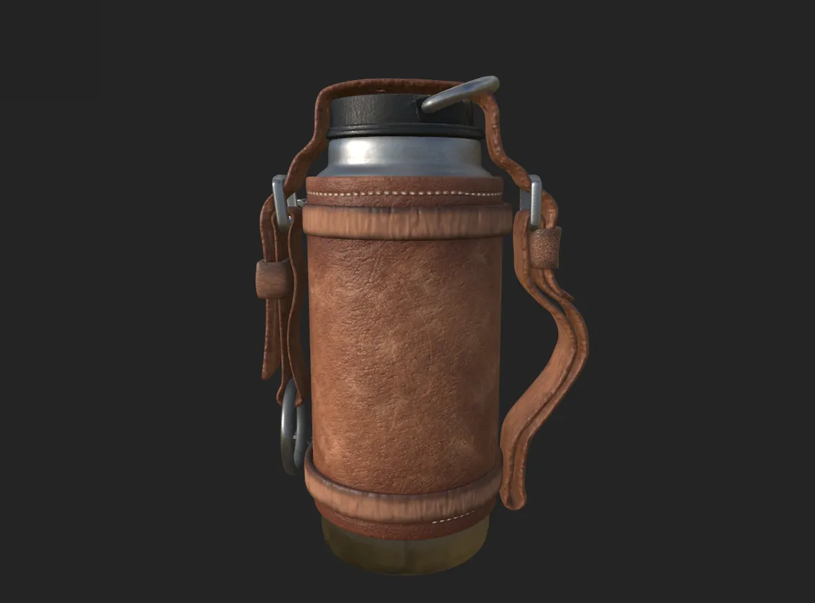 Leather-wrapped Thermos